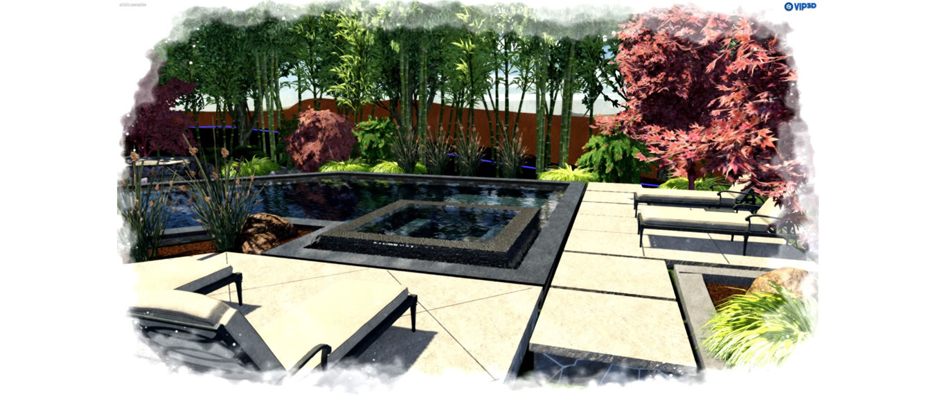 Sacramento Pool Builder 3D Renderings