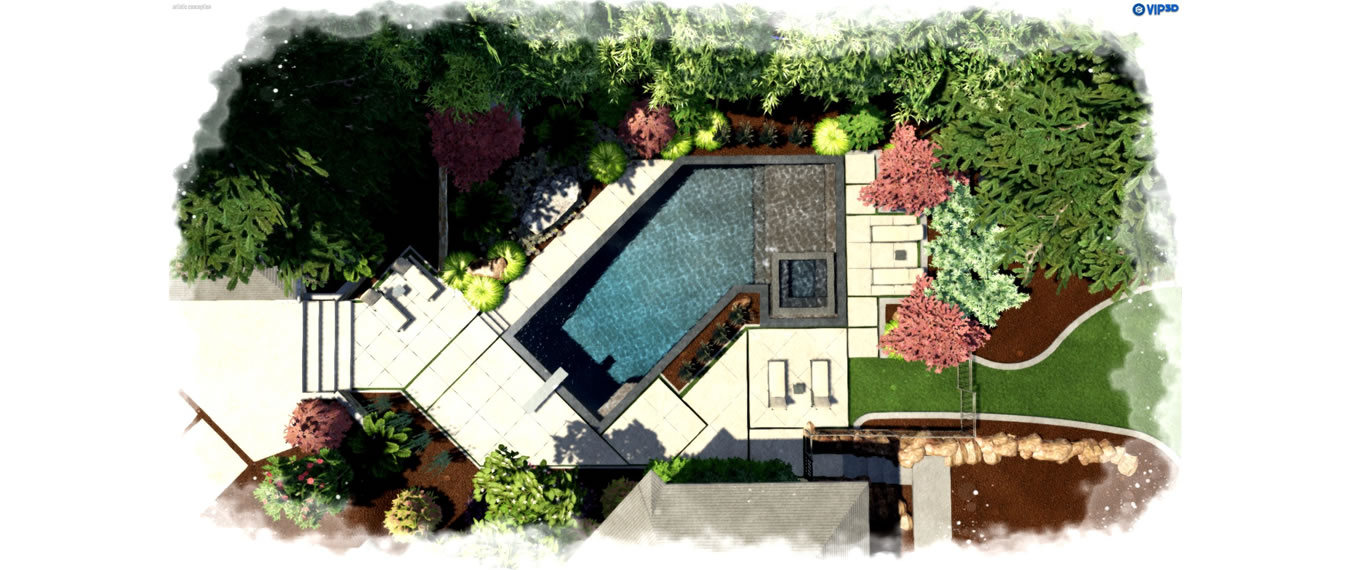 Sacramento Pool Builder 3D Renderings