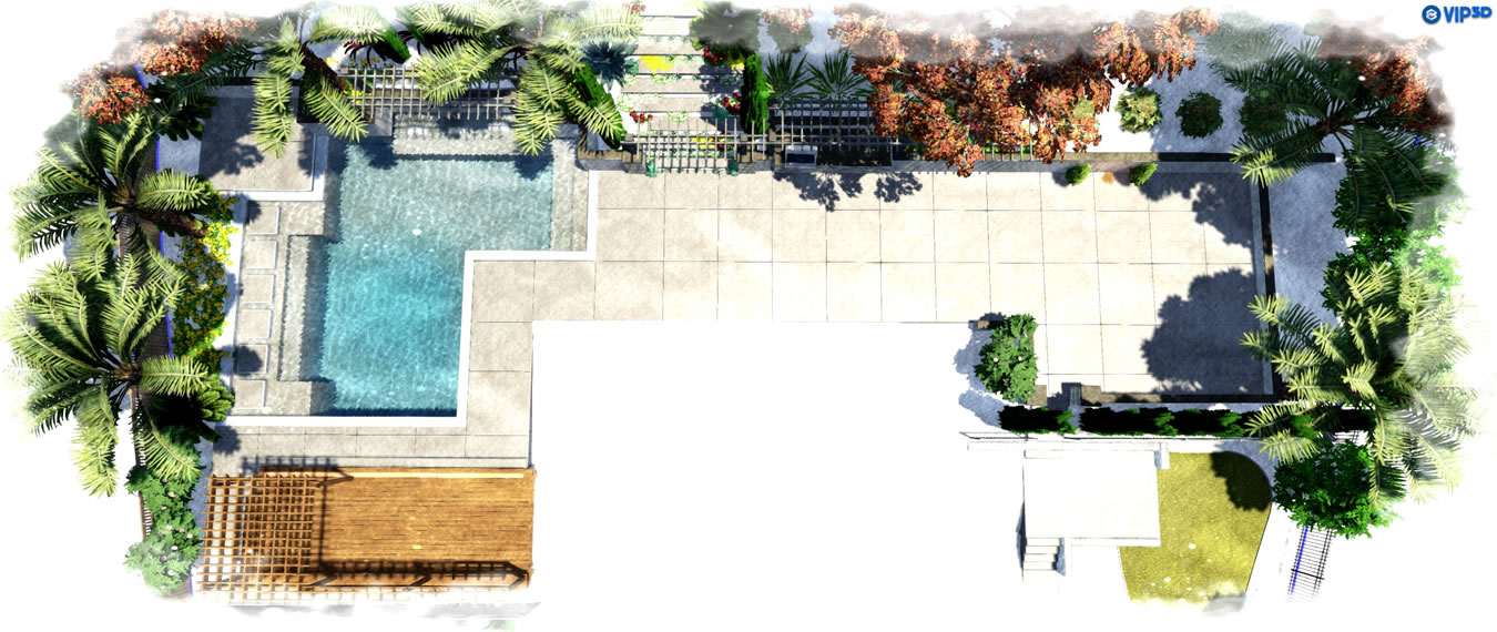 Sacramento Pool Builder 3D Renderings