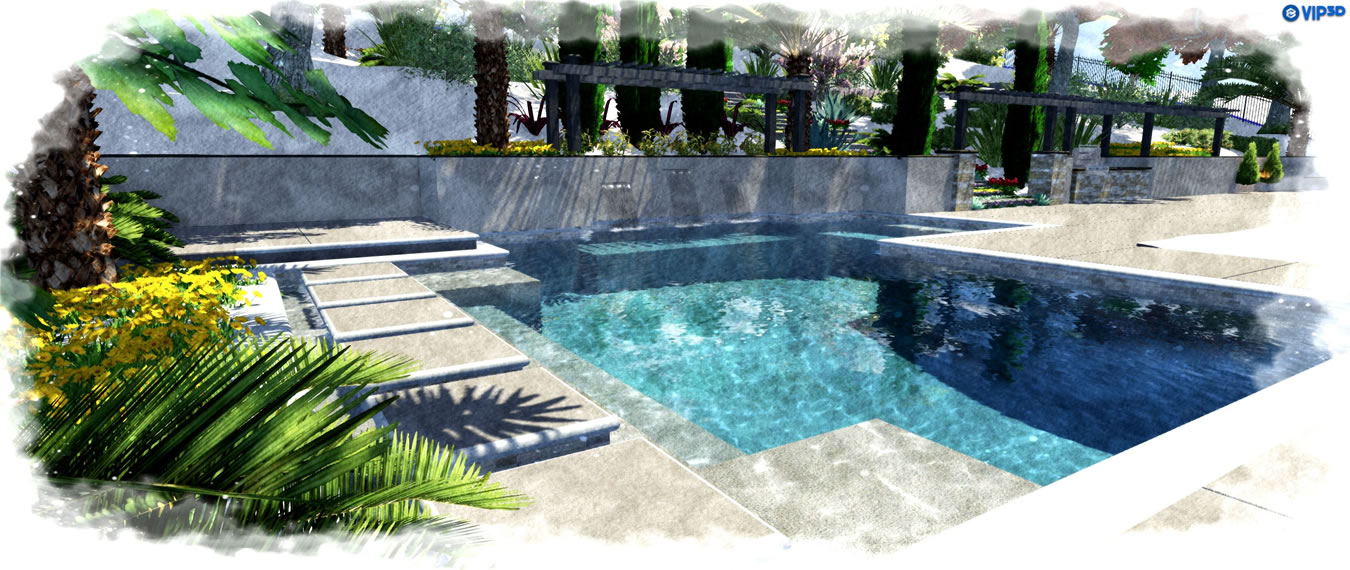 Sacramento Pool Builder 3D Renderings