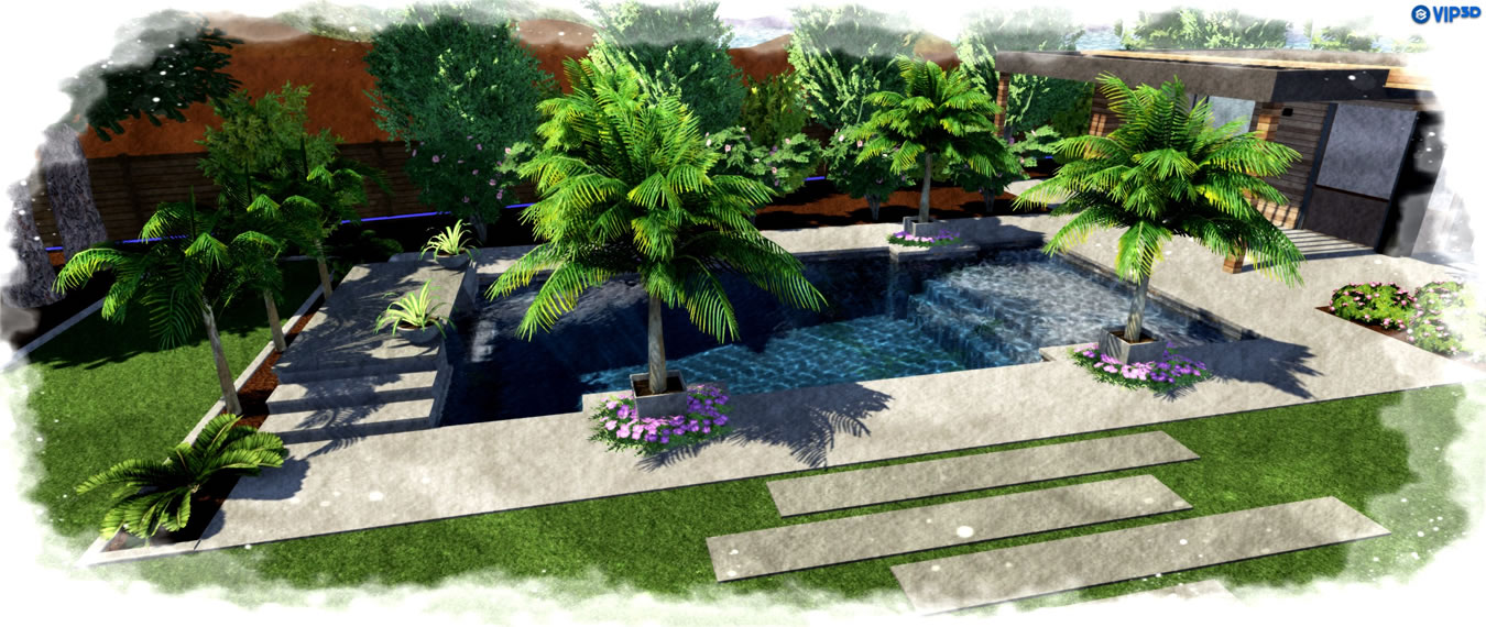 Sacramento Pool Builder 3D Renderings