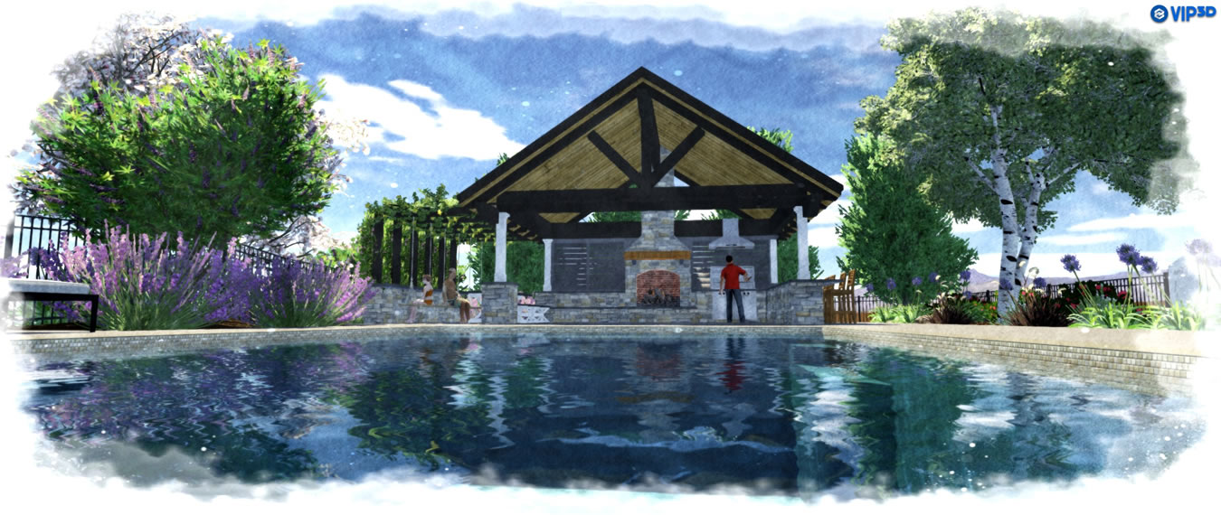 Sacramento Pool Builder 3D Renderings