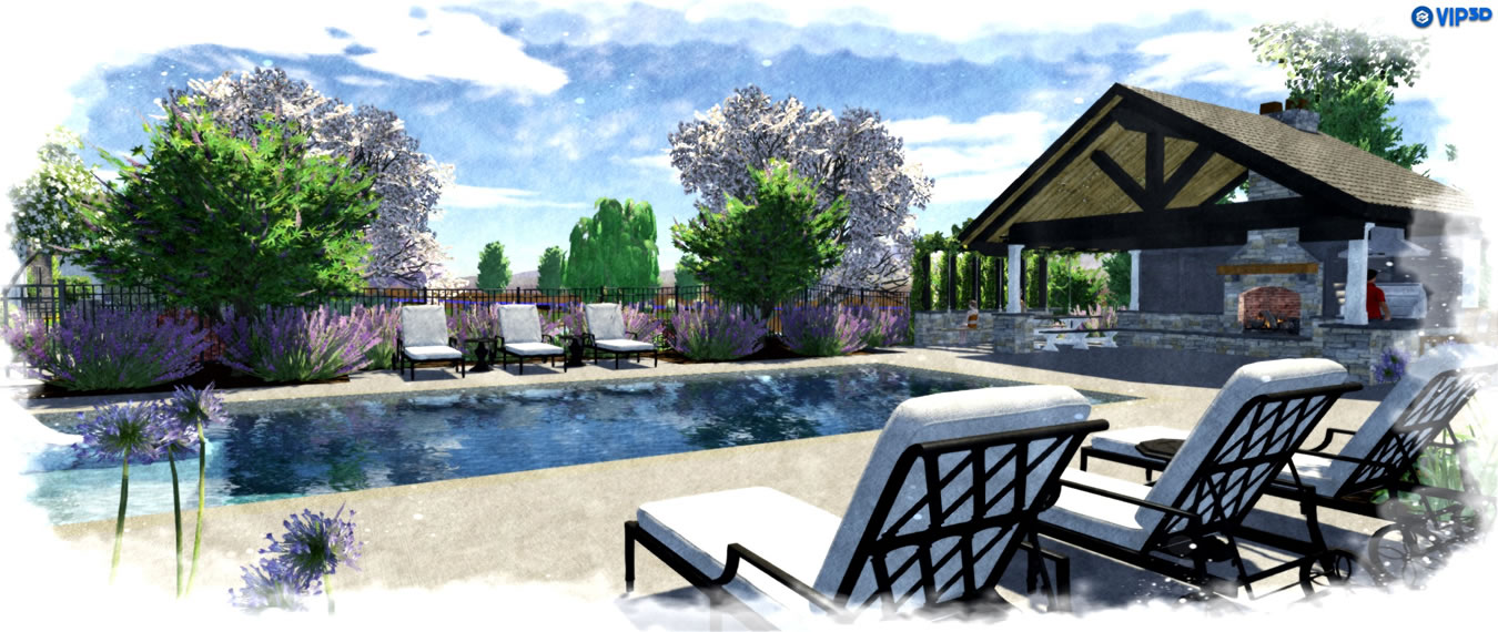 Sacramento Pool Builder 3D Renderings