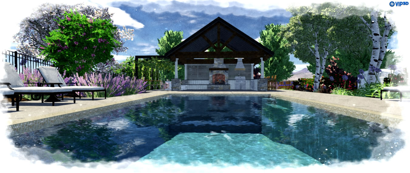 Sacramento Pool Builder 3D Renderings