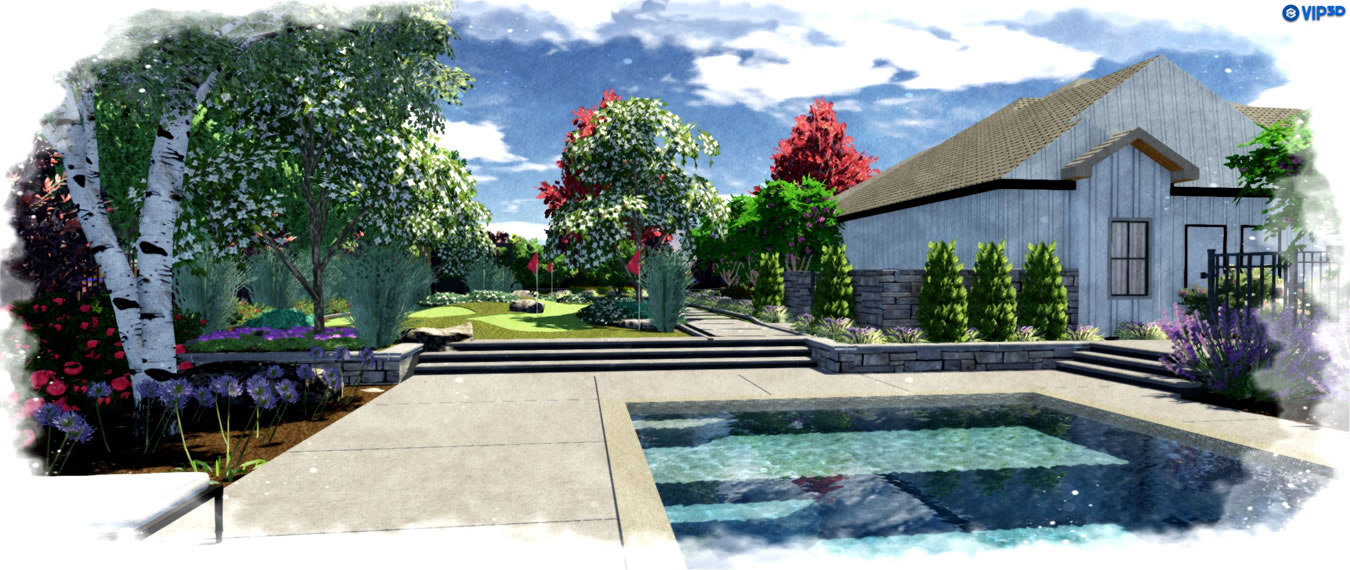 Sacramento Pool Builder 3D Renderings