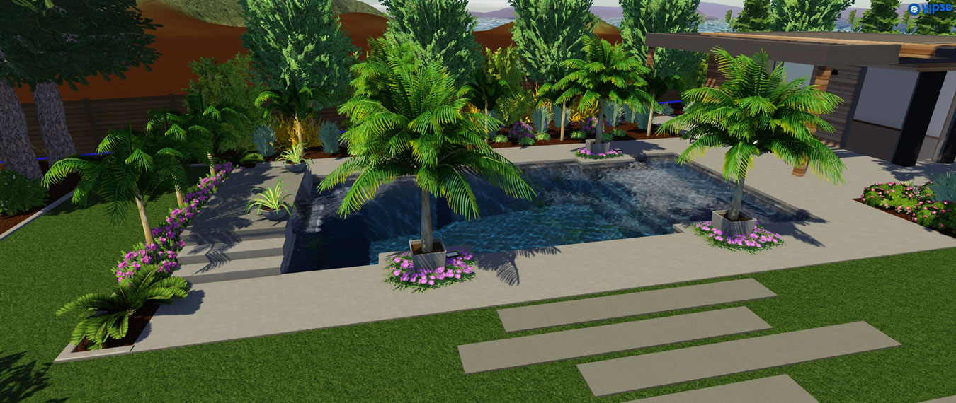 Sacramento Pool Builder 3D Renderings